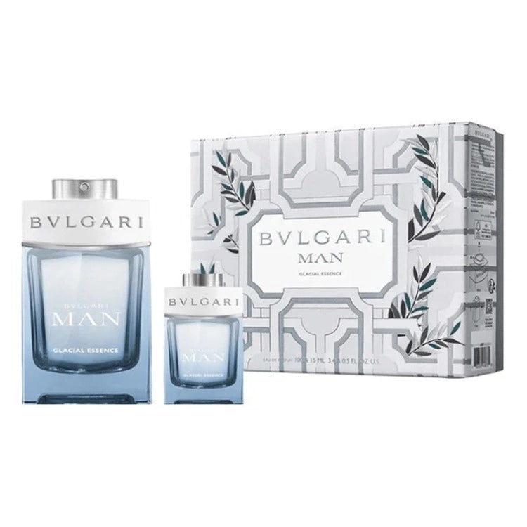 Bvlgari Man Glacial Essence Eau De Parfum 100ml Spray Set