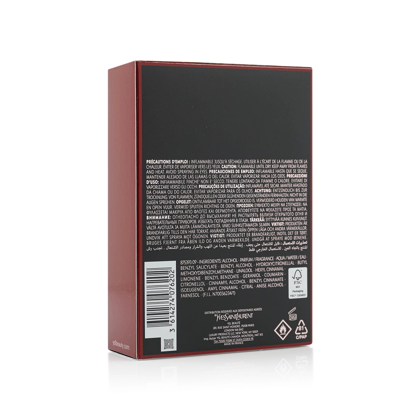 Yves Saint Laurent Black Opium Red Eau de Parfum 90ml Spray