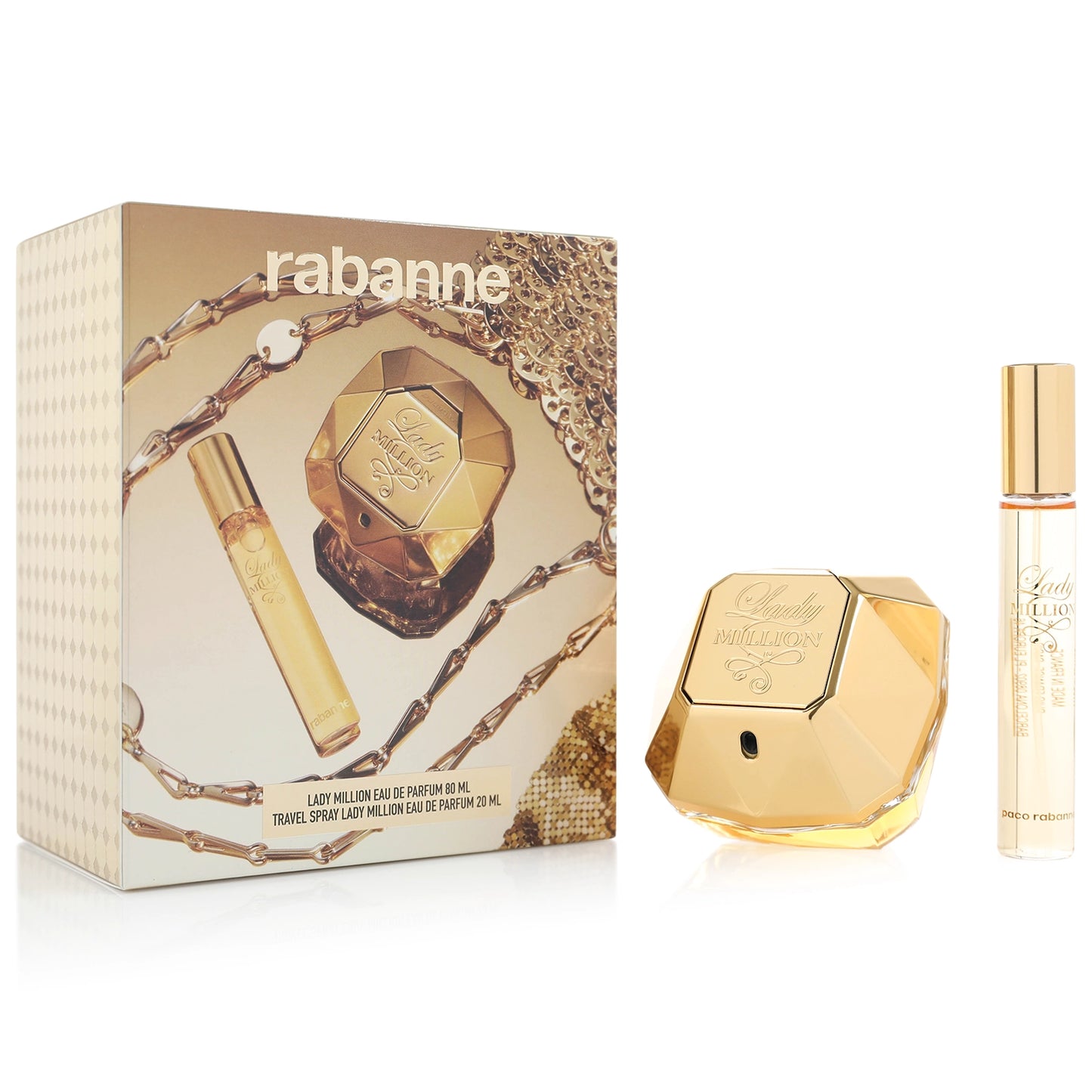 Paco Rabanne Lady Million Eau de Parfum 80ml + 20ml Spray Gift Set